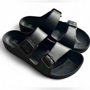Outbound Womens Black Outdoor Camping Plastic Casual Slide Sandals Size 8